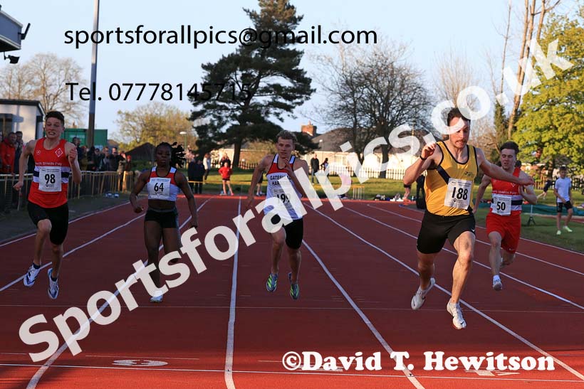 150 metres, 2024 NEGP 1, Monkton Stadium, Jarrow. Photo: David T. Hewitson/Sports for All Pics